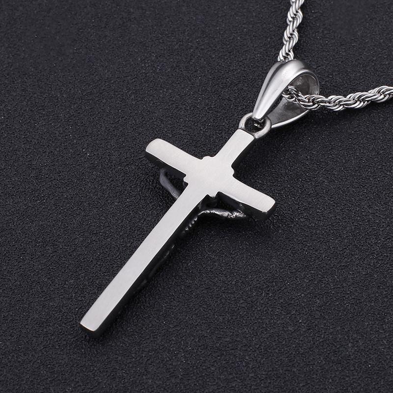 Punk Cross & Skull Stainless Steel Chain Necklace Jewelry-Necklace Pendant-Rossny