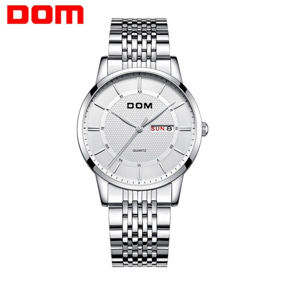 YSYH Men's Watches Ultra-thin Business Casual Leather Wrist Watch Calendar Display Waterproof Multi-function Quartz Clock