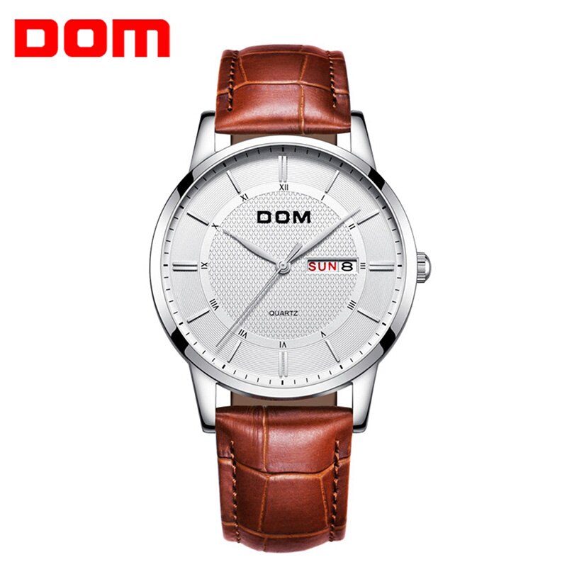 YSYH Men's Watches Ultra-thin Business Casual Leather Wrist Watch Calendar Display Waterproof Multi-function Quartz Clock