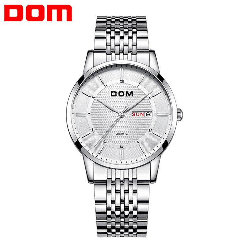 YSYH Men's Watches Ultra-thin Business Casual Leather Wrist Watch Calendar Display Waterproof Multi-function Quartz Clock
