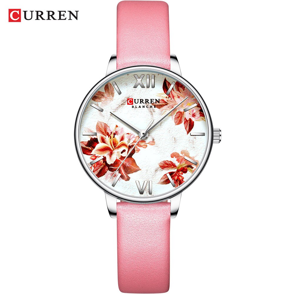 YSYH Fashion Trend Flower Leather Watches Classic Black Wristwatch Female Clock Ladies Quartz Watch relogios feminino