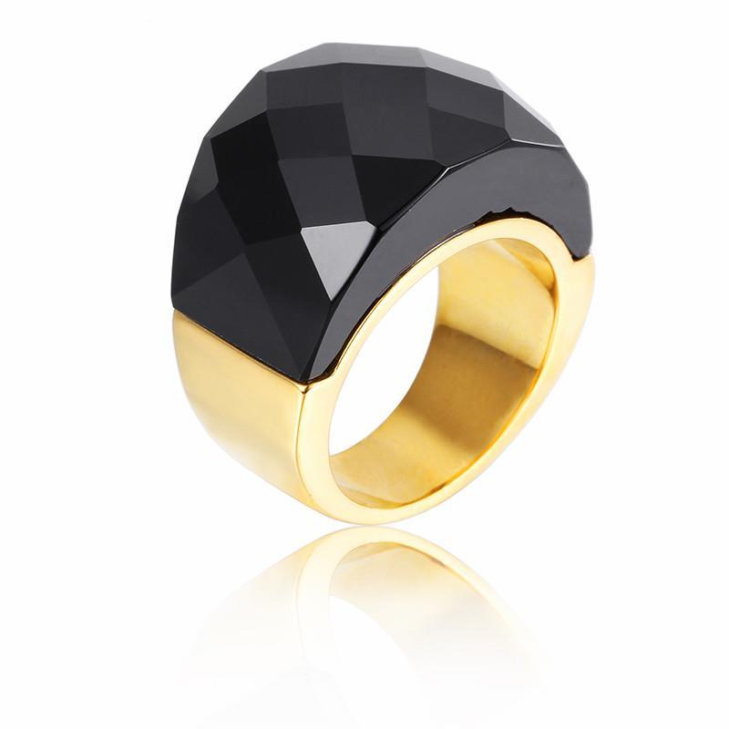 Rossny Bohemia Crystal Wedding Rings For Women Silver Stainless Steel Engagement Jewelry-Rings-Rossny