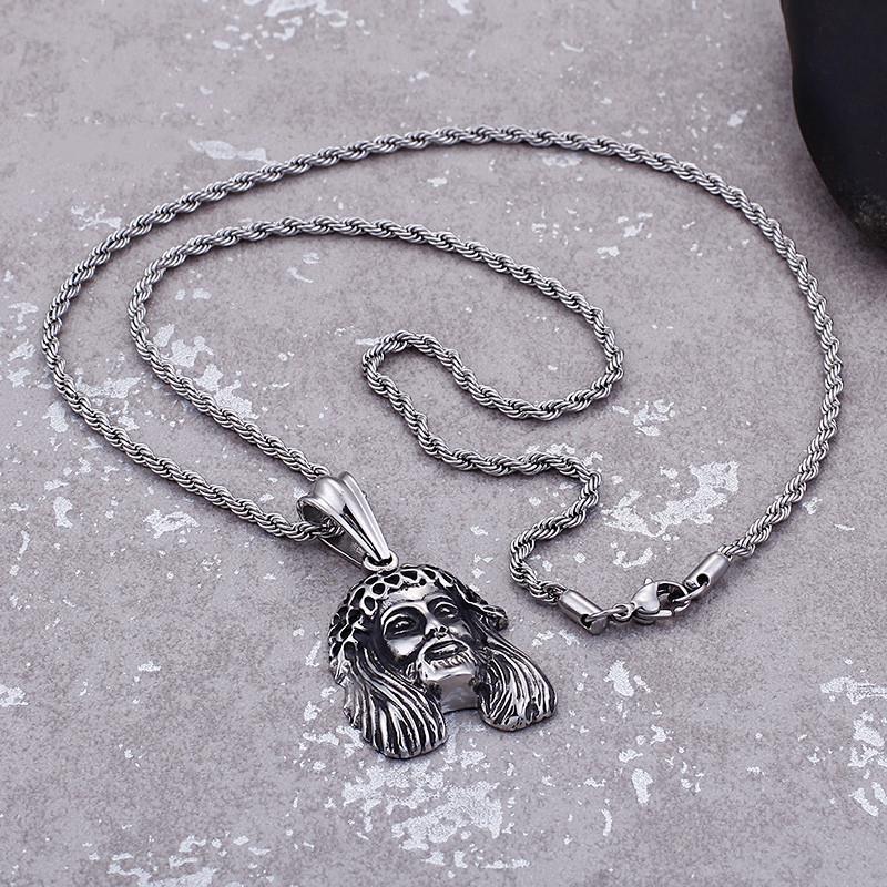 Punk Captain Jack Pendant Necklaces For Men Stainless Steel Figure Pirate Skull Necklace Chain Jewelry-Necklace Pendant-Rossny