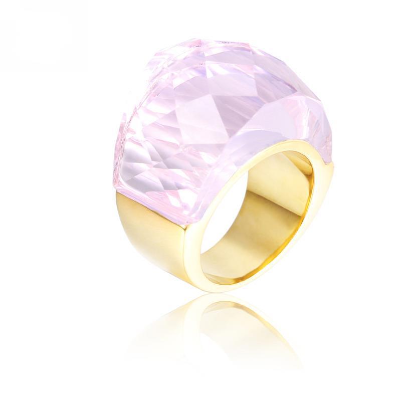 Rossny Bohemia Crystal Wedding Rings For Women Silver Stainless Steel Engagement Jewelry-Rings-Rossny