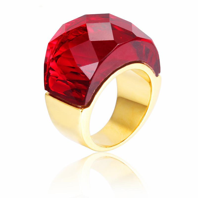 Rossny Bohemia Crystal Wedding Rings For Women Silver Stainless Steel Engagement Jewelry-Rings-Rossny