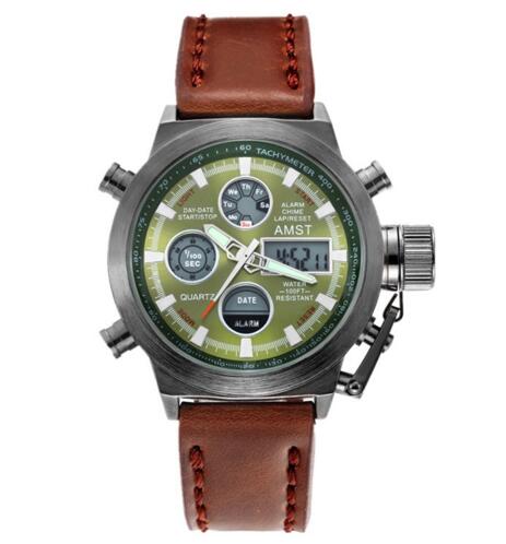 YSYH Wrangler Series Men's Watch 50 Meter Dive Leather Strap Military Watch Men's Waterproof Sports Quartz Alarm Clock New