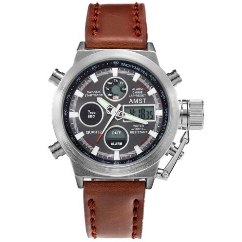 YSYH Wrangler Series Men's Watch 50 Meter Dive Leather Strap Military Watch Men's Waterproof Sports Quartz Alarm Clock New