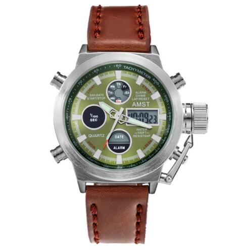 YSYH Wrangler Series Men's Watch 50 Meter Dive Leather Strap Military Watch Men's Waterproof Sports Quartz Alarm Clock New