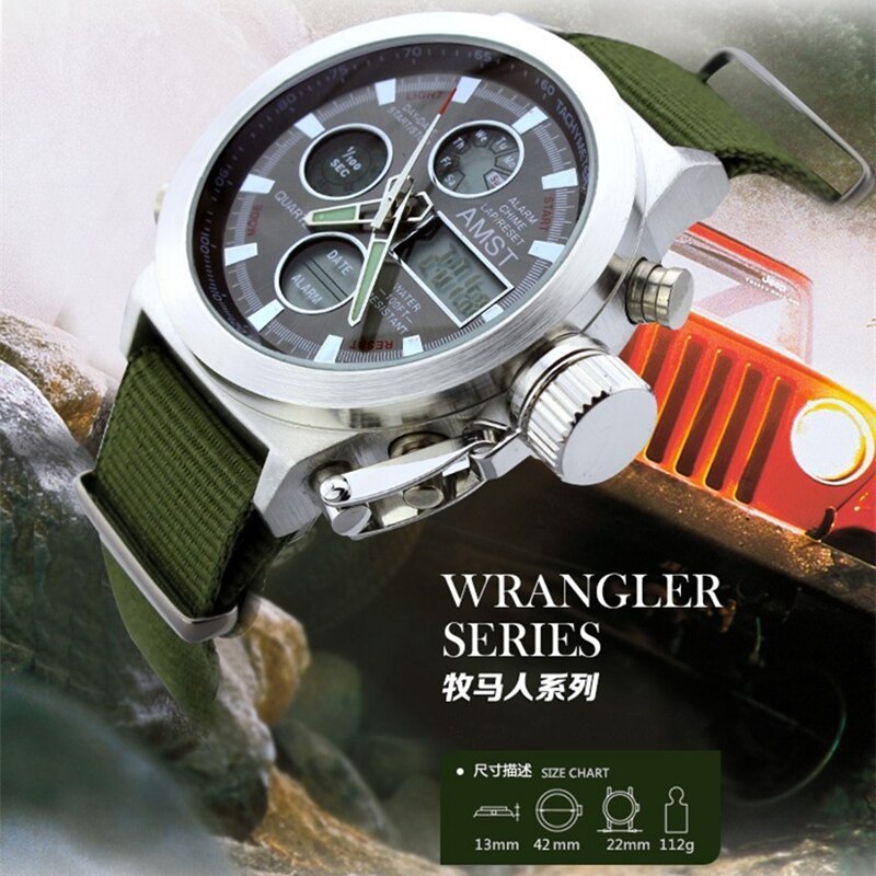 YSYH Wrangler Series Men's Watch 50 Meter Dive Leather Strap Military Watch Men's Waterproof Sports Quartz Alarm Clock New