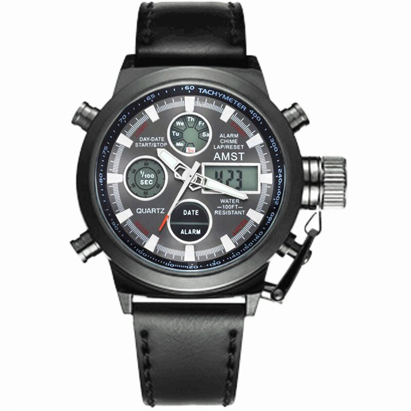 YSYH Wrangler Series Men's Watch 50 Meter Dive Leather Strap Military Watch Men's Waterproof Sports Quartz Alarm Clock New