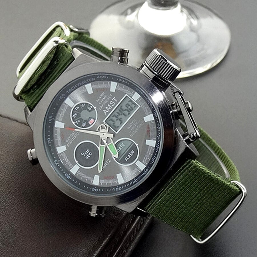 YSYH Wrangler Series Men's Watch 50 Meter Dive Leather Strap Military Watch Men's Waterproof Sports Quartz Alarm Clock New