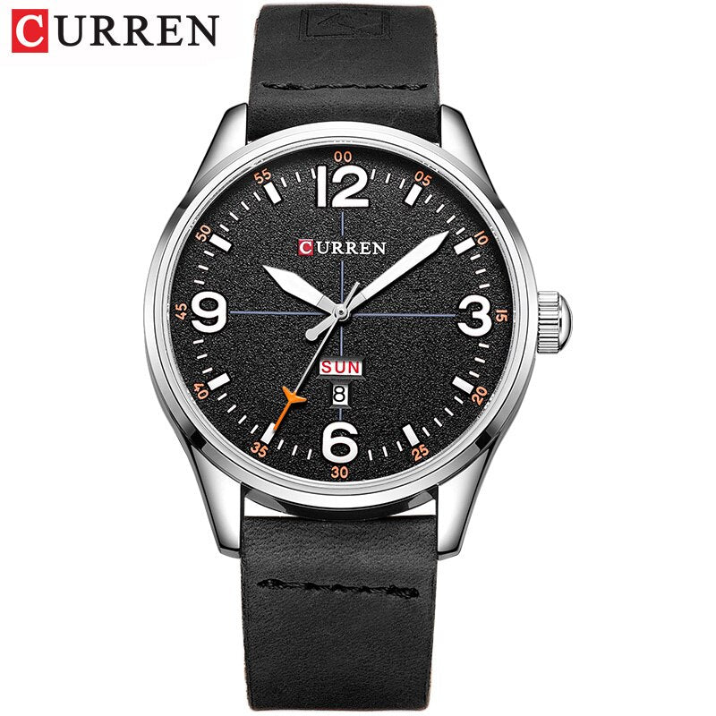 YSYH Brand Luxury Casual Military Quartz Watch Men Wristwatch Leather Strap Calendar erkek kol saati