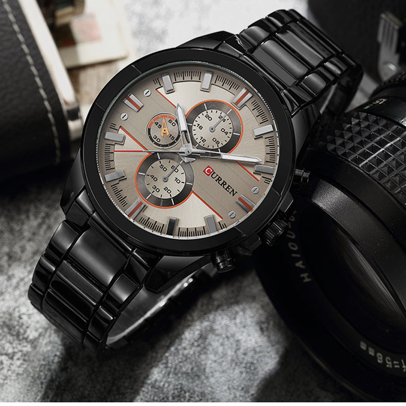 YSYH Classic Stainless Steel Strap Watches Men Military Analog Quartz Wristwatch For Mens Clock Casual Male Watch