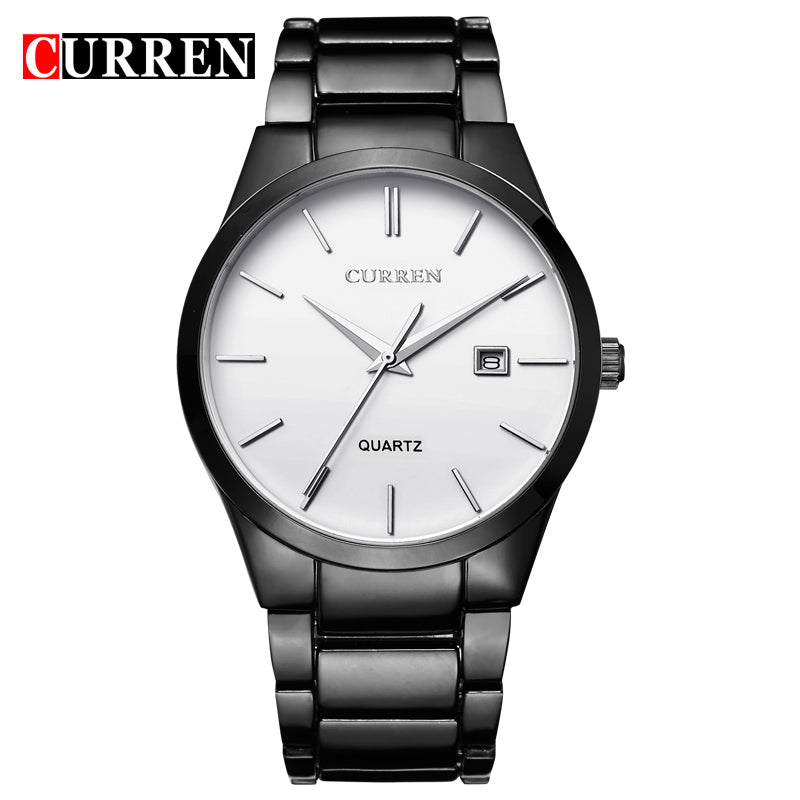 YSYH Calendar Quartz Wrist Watch Stylish Men's Watch Military Waterproof Full Steel Male Clock