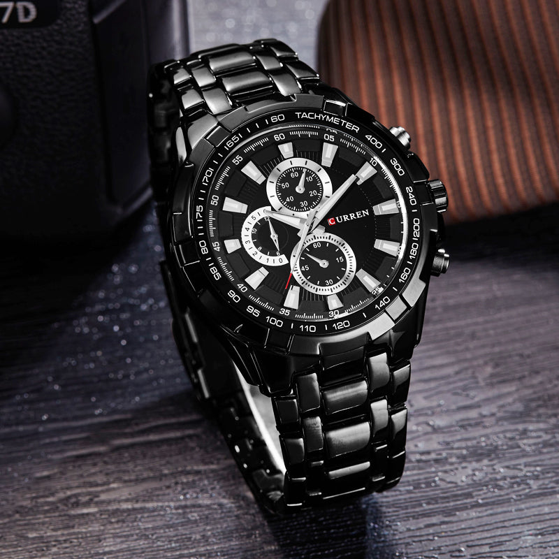 YSYH Men Watches Analog Sport Clock Full Steel Waterproof Wrist Watch For Men Male Clock