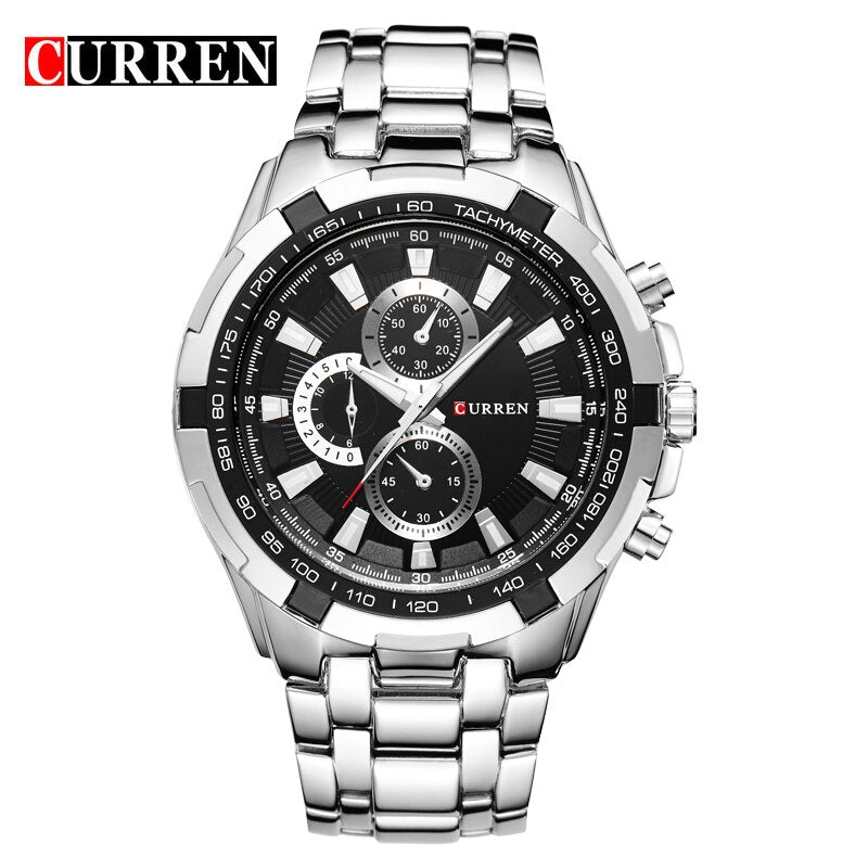 YSYH Men Watches Analog Sport Clock Full Steel Waterproof Wrist Watch For Men Male Clock