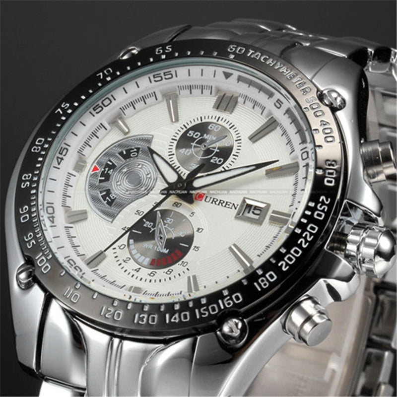 YSYH Full Stainless Steel Quartz Watches Mens Sport Wristwatch Waterproof Male Clock erkek saat Gifts