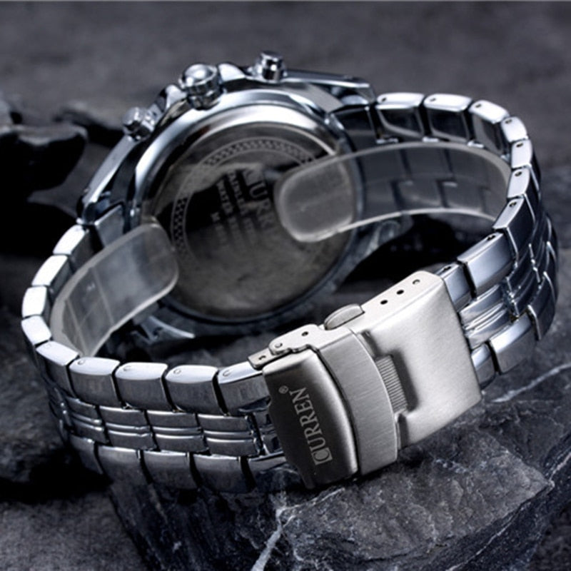 YSYH Full Stainless Steel Quartz Watches Mens Sport Wristwatch Waterproof Male Clock erkek saat Gifts
