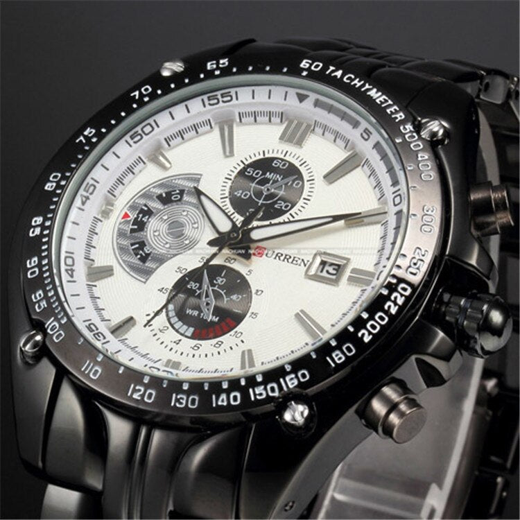 YSYH Full Stainless Steel Quartz Watches Mens Sport Wristwatch Waterproof Male Clock erkek saat Gifts