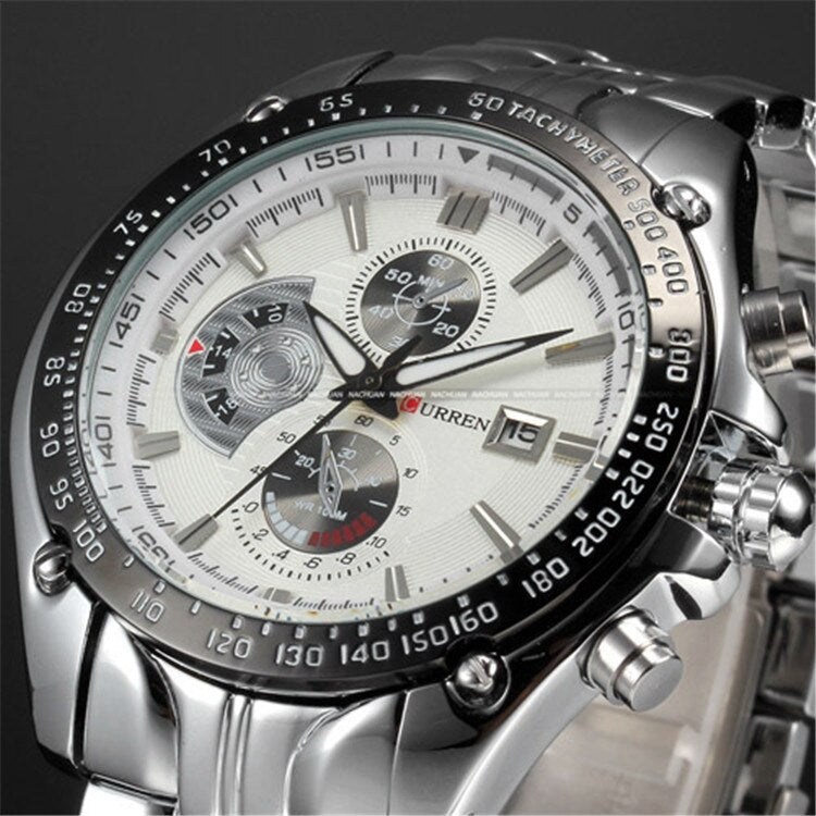 YSYH Full Stainless Steel Quartz Watches Mens Sport Wristwatch Waterproof Male Clock erkek saat Gifts