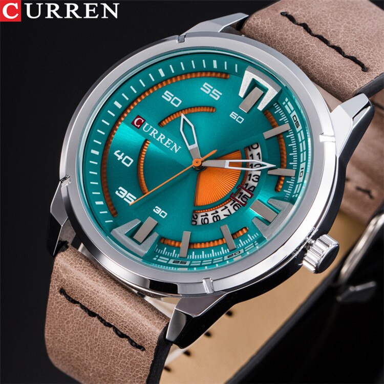 YSYH Creative Watches Casual Quartz Male Clock Display Date Leather Strap Men Wristwatch