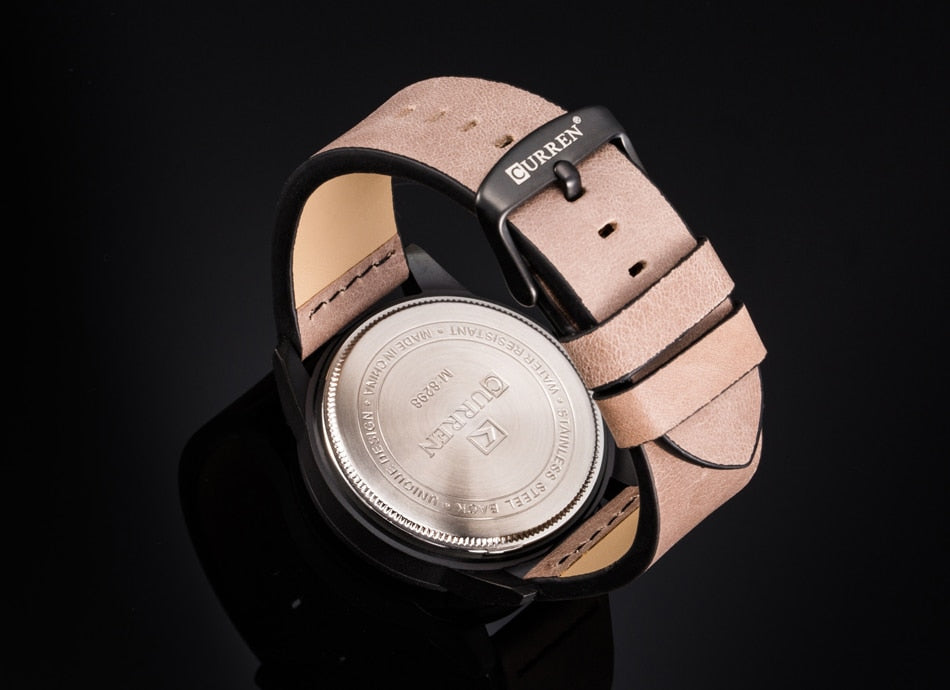 YSYH Creative Watches Casual Quartz Male Clock Display Date Leather Strap Men Wristwatch