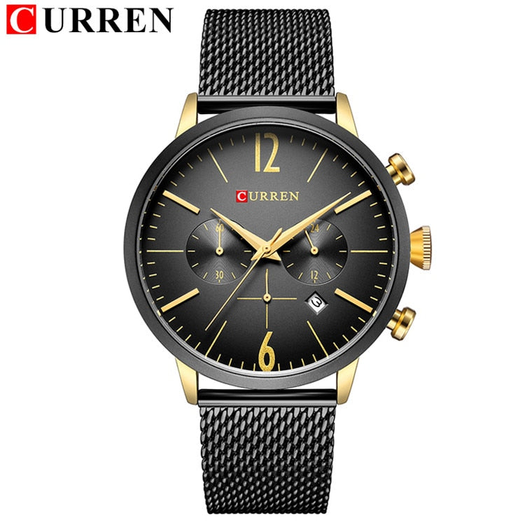 YSYH Hot Sport Men Watches Luxury erkek kol saati Quartz Wrist Watch Chronograph Steel Band Clock