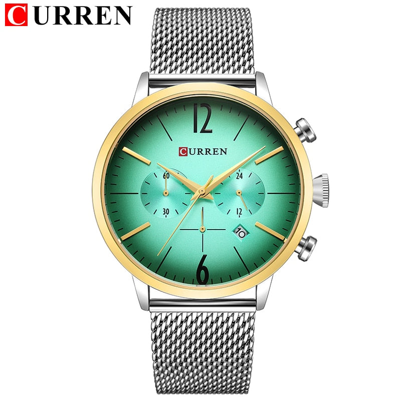 YSYH Hot Sport Men Watches Luxury erkek kol saati Quartz Wrist Watch Chronograph Steel Band Clock