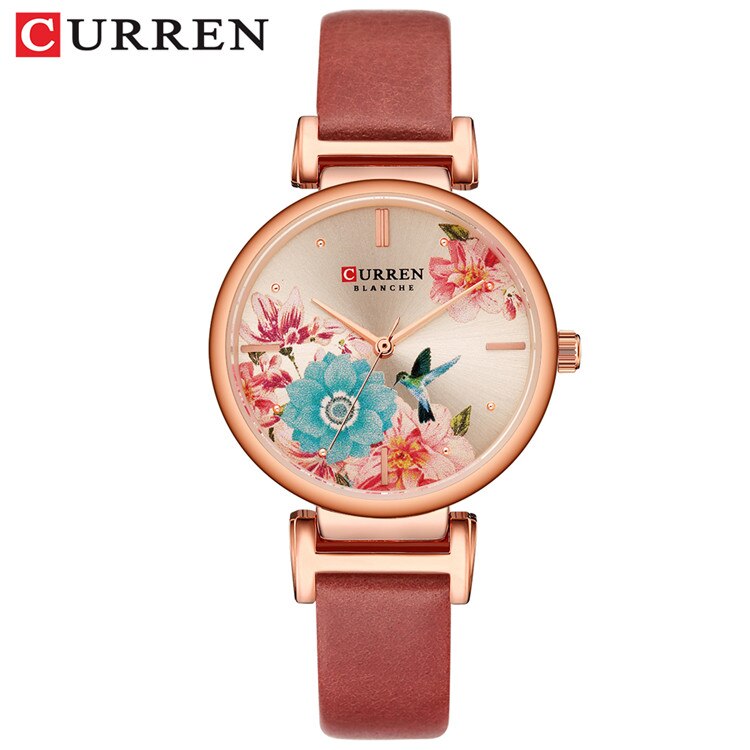 YSYH Leather Women Watch Summer Quartz Ladies Wristwatch Relojes Female Clock Fashion Flower Dial Reloj Mujer