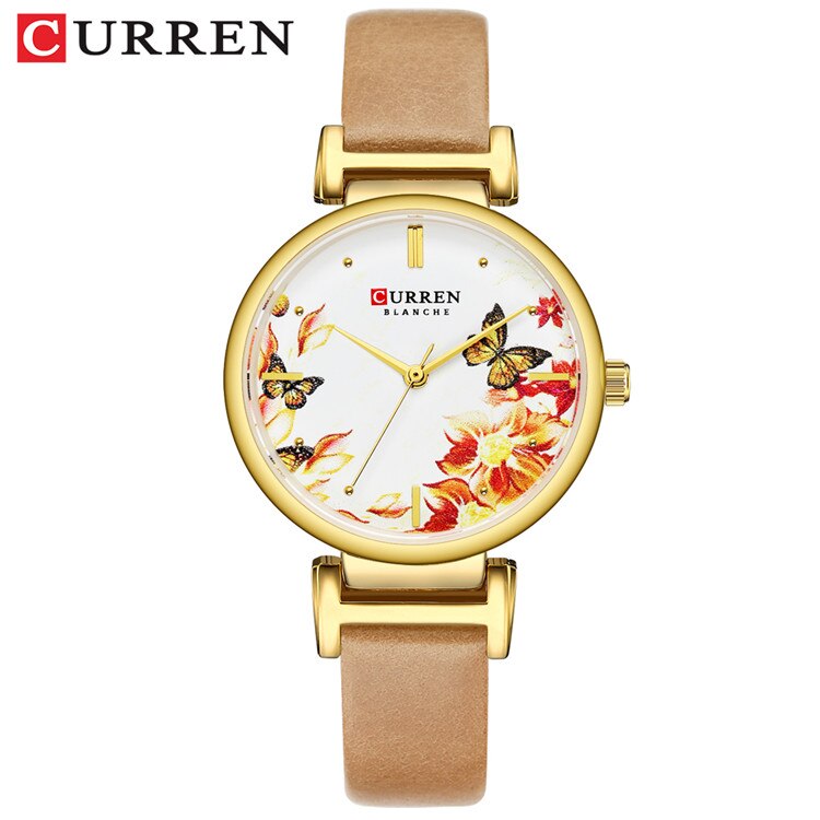 YSYH Leather Women Watch Summer Quartz Ladies Wristwatch Relojes Female Clock Fashion Flower Dial Reloj Mujer