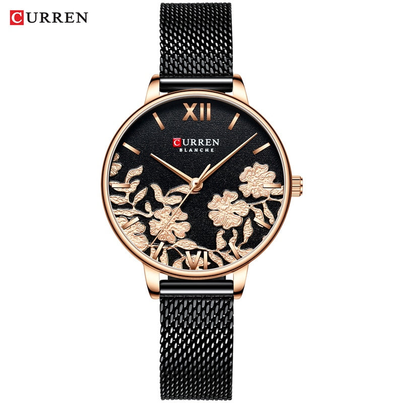 YSYH Leather Women Watches Beautiful Unique Design Dial Quartz Wristwatch Clock Female Fashion Dress Watch Montre femme