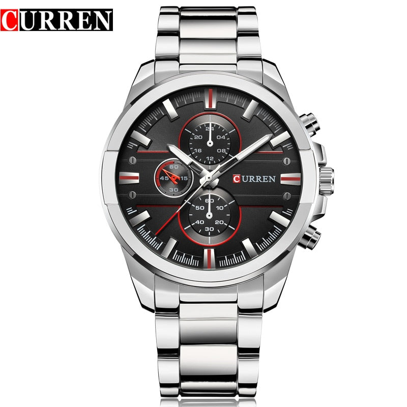 YSYH Luxury Casual Men Watches Military Quartz Male Wristwatch Stainless Steel Waterproof Montre Homme