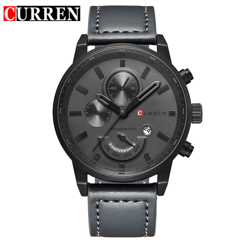 YSYH Men's Casual Analog Sport Quartz Watch Men Watches High Quality Leather Drop Shipping Wristwatch Male Clock