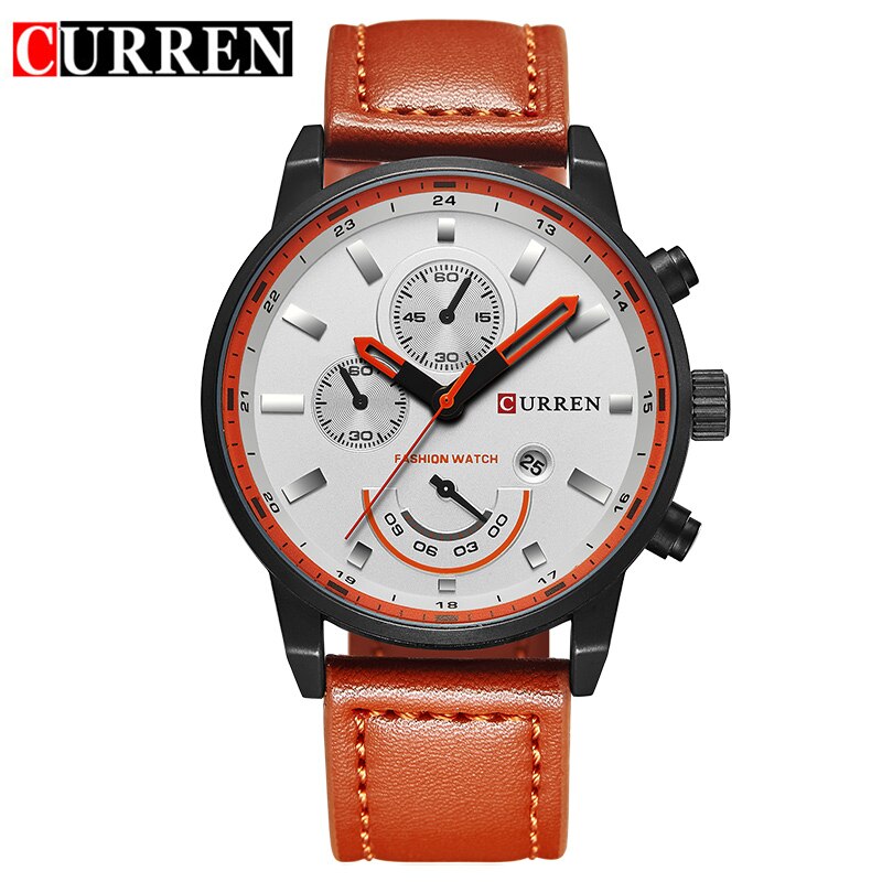 YSYH Men's Casual Analog Sport Quartz Watch Men Watches High Quality Leather Drop Shipping Wristwatch Male Clock