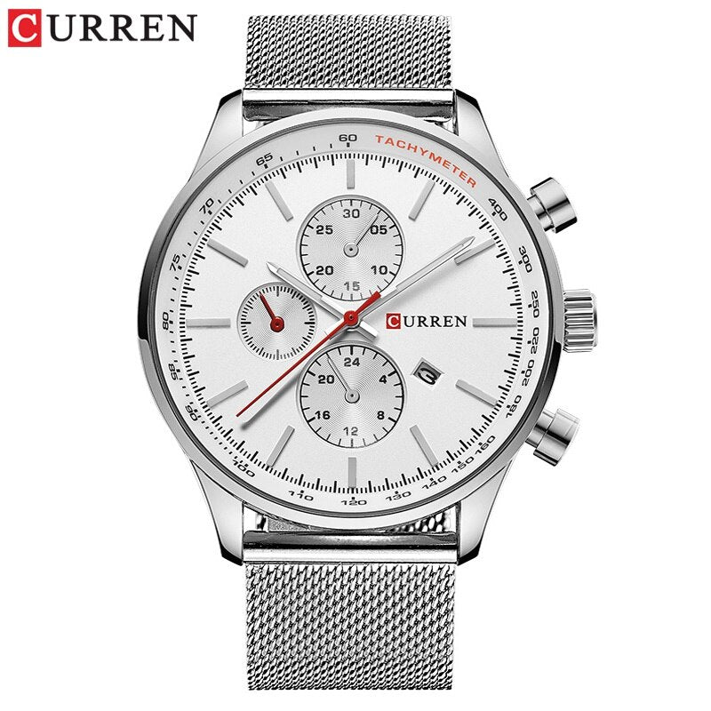 YSYH Brand Luxury Casual Sports Men Watches Stainless Steel Wristwatch Date Male Clock
