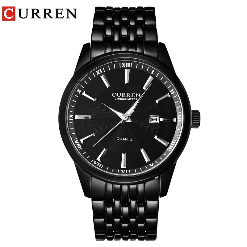 YSYH New Watches Fashion Simple style Calendar Casual Business Men Wristwatch Full Steel Quartz Male Clock Waterproof Watch