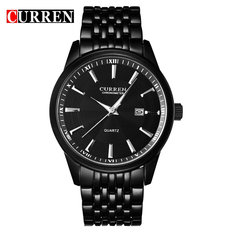 YSYH New Watches Fashion Simple style Calendar Casual Business Men Wristwatch Full Steel Quartz Male Clock Waterproof Watch