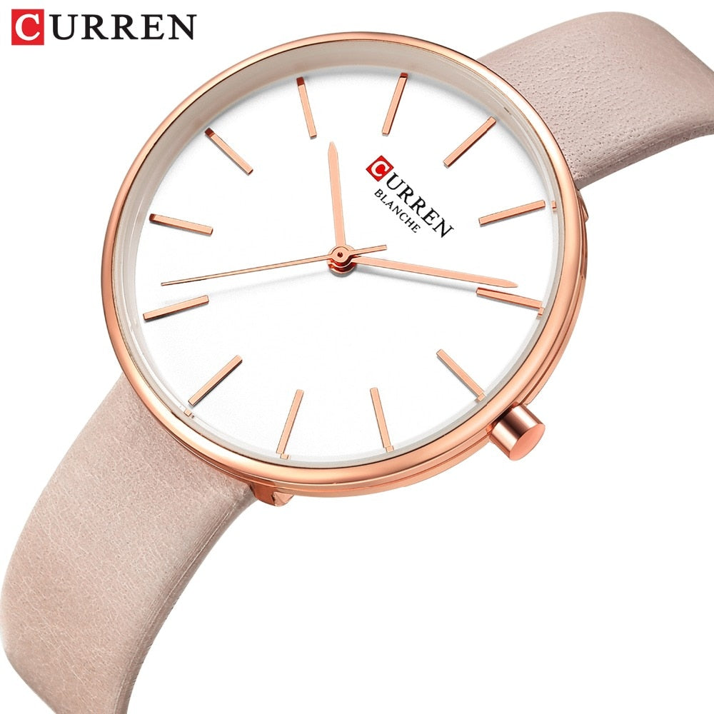 YSYH Simple Leather Analog Quartz Women's Watch Montre Femme Clock Dress Ladies Wrist Watches Female Fashion Casual Clock