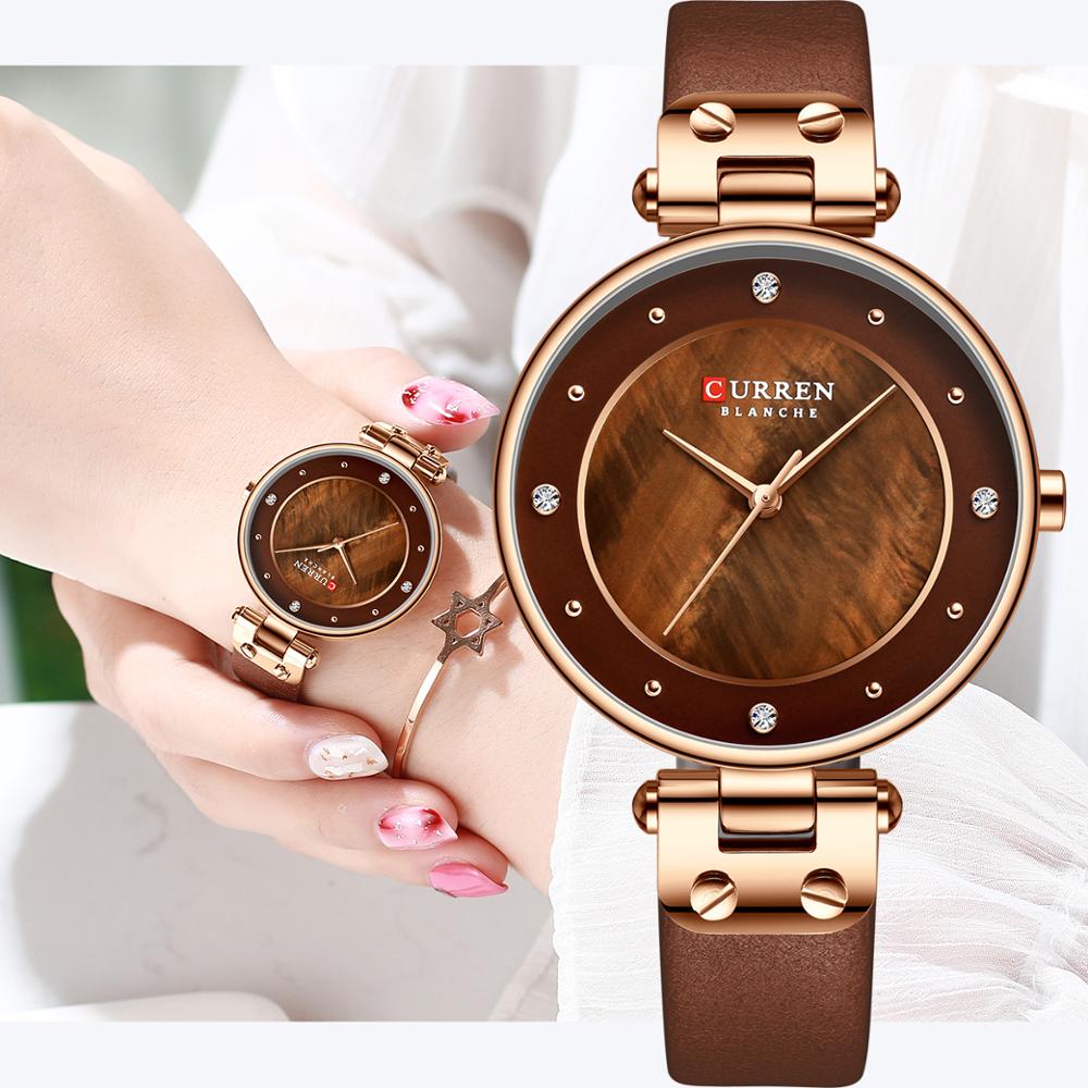 YSYH Simple Rhinestones Charming Watch for Ladies Quartz Watches Leather Strap Clock Female Wristwatch Dress Women's Watch
