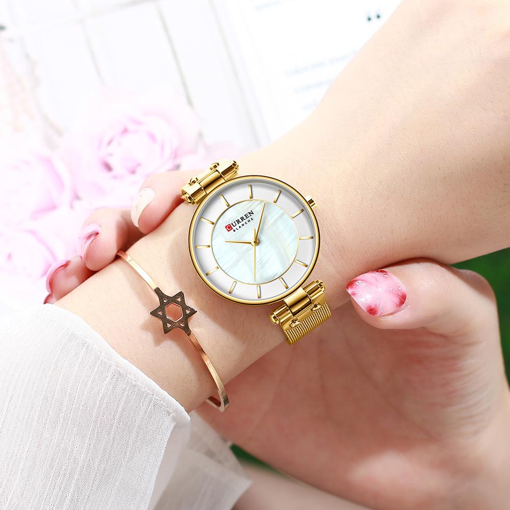 YSYH Simple Rhinestones Charming Watch for Ladies Quartz Watches Leather Strap Clock Female Wristwatch Dress Women's Watch