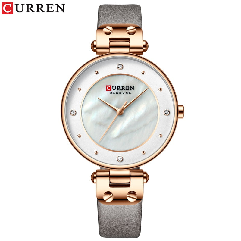 YSYH Simple Rhinestones Charming Watch for Ladies Quartz Watches Leather Strap Clock Female Wristwatch Dress Women's Watch