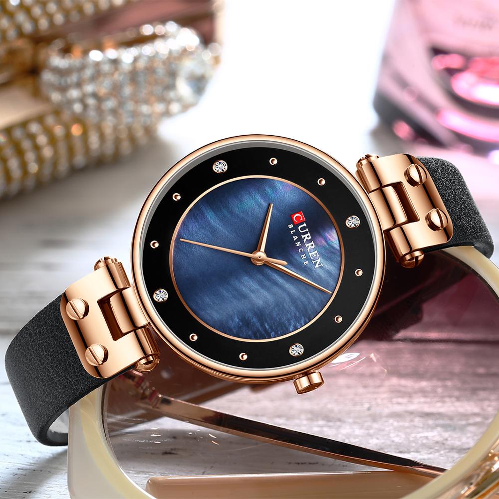 YSYH Simple Rhinestones Charming Watch for Ladies Quartz Watches Leather Strap Clock Female Wristwatch Dress Women's Watch