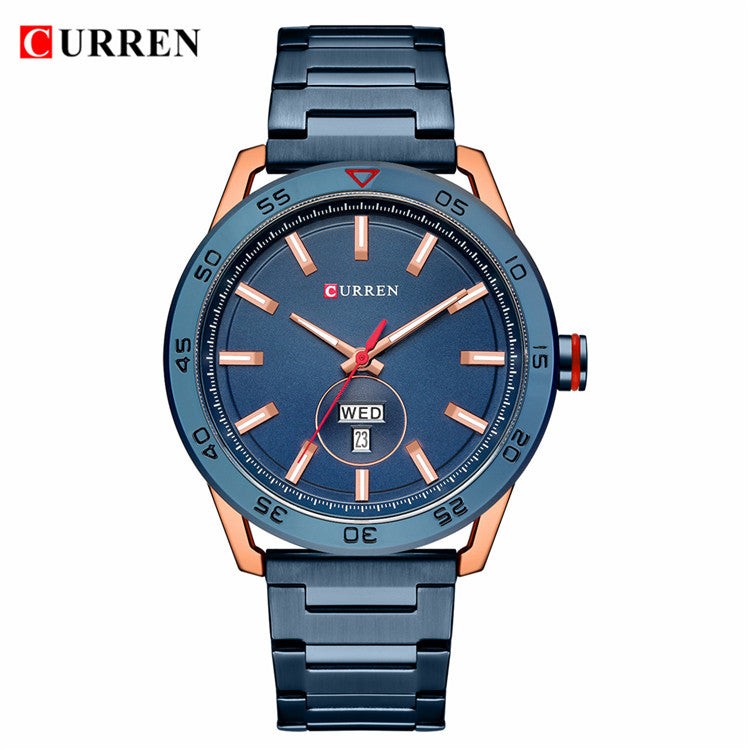 YSYH Luxury Watches Mens Casual Quartz Watch Male Clock Stainless Steel Band Waterproof Wristwatch with Week