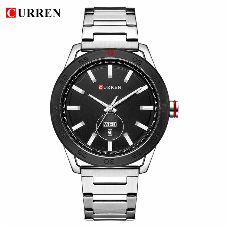 YSYH Luxury Watches Mens Casual Quartz Watch Male Clock Stainless Steel Band Waterproof Wristwatch with Week