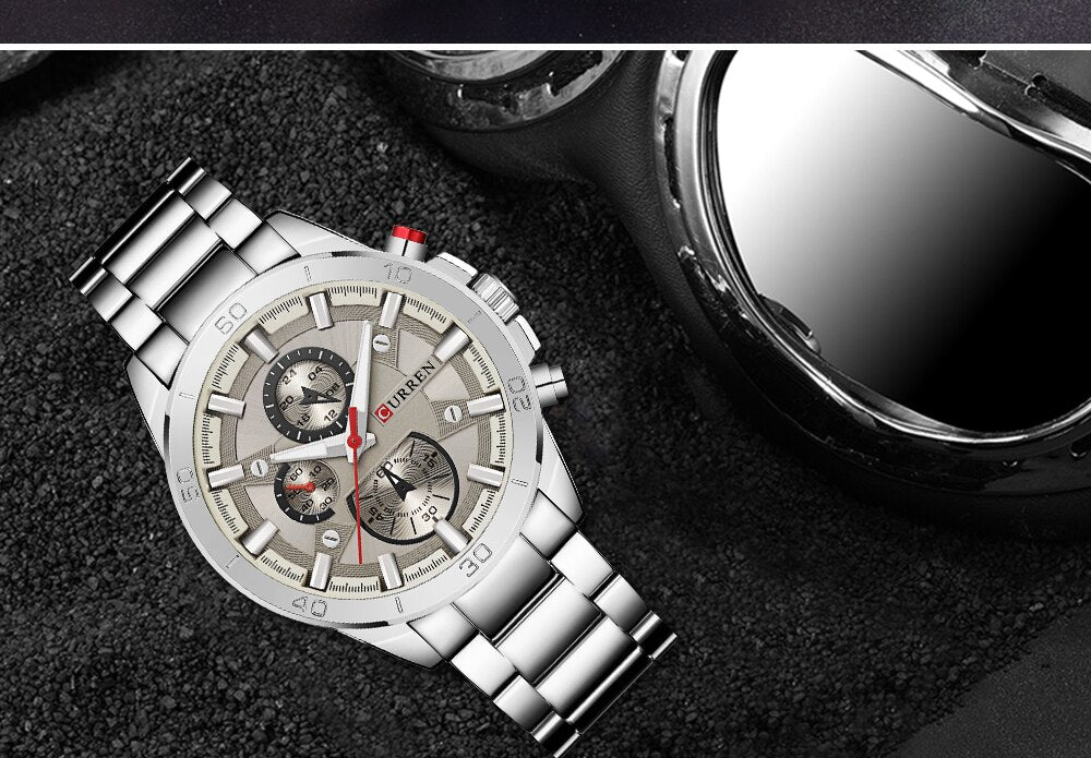 YSYH Analog Military Sports Full Steel Waterproof Wrist Watch Male Clock Reloj Hombre