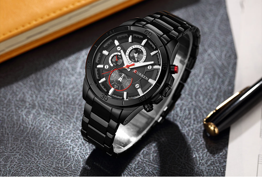 YSYH Analog Military Sports Full Steel Waterproof Wrist Watch Male Clock Reloj Hombre