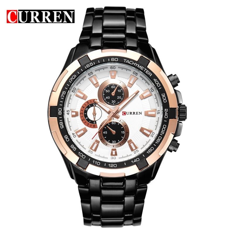 YSYH Watches Men Luxury &Casual Quartz Male Wristwatches Classic Analog Sports Steel Band Clock Relojes
