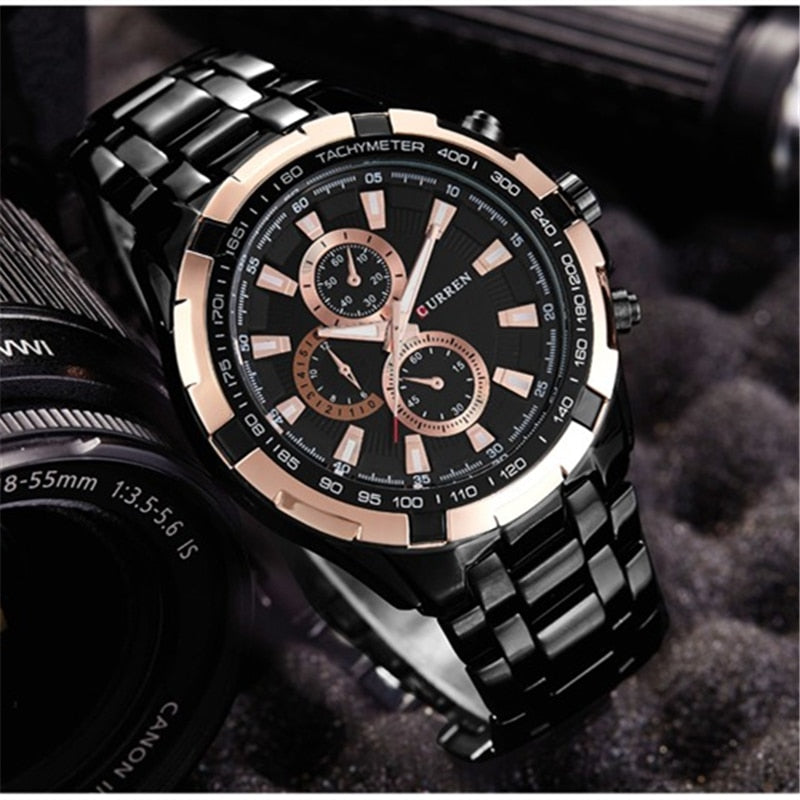 YSYH Watches Men Luxury &Casual Quartz Male Wristwatches Classic Analog Sports Steel Band Clock Relojes
