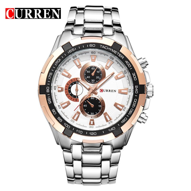 YSYH Watches Men Luxury &Casual Quartz Male Wristwatches Classic Analog Sports Steel Band Clock Relojes