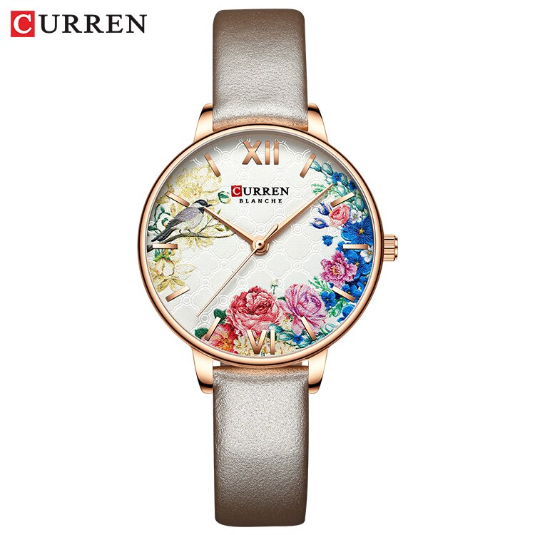 YSYH White Leather Watch for Women Watches Fashion Flower Quartz Wristwatch Female Clock Reloj Mujer Charms Ladies Gift